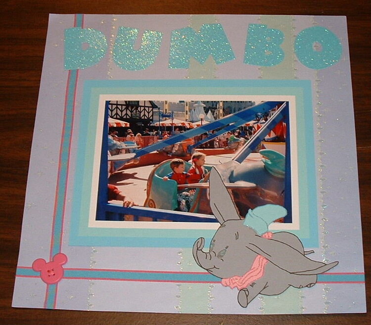 Dumbo  1987 pg 1 with paper piecing by hand