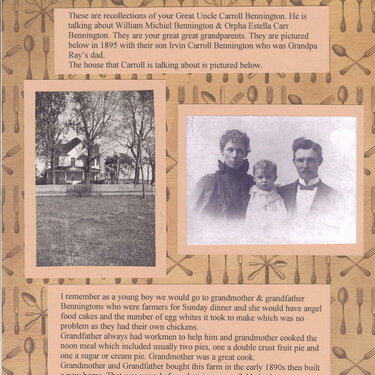 Bennington kitchen/farm memories 1895-1940  Heritage Recipe Album