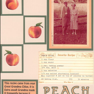 Peach Crisp  Heritage recipe Album