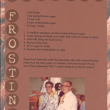 Caramel Frosting  Heritage Recipe Album