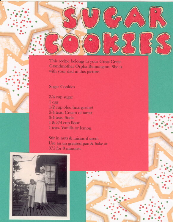 Sugar Cookies   Heritage Recipe Album