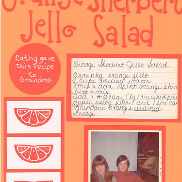 Orange Jello Salad  Heritage Recipe Album