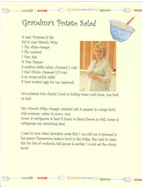 Grandma&#039;s Potato Salad  Heritage recipe Album