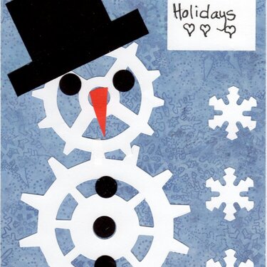 snowman tim holz christmas card challenge &amp; holidays with Sizzix challenge