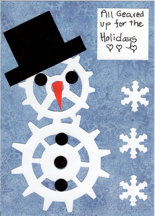 snowman tim holz christmas card challenge &amp; holidays with Sizzix challenge