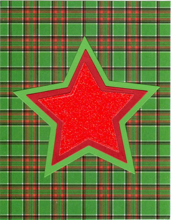 Star christmas card for holidays with Sizzix &amp; random acts of holiday challenges