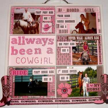 Always been a cowgirl photo tray Angela gift