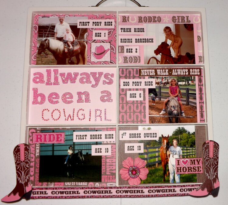 Always been a cowgirl photo tray Angela gift