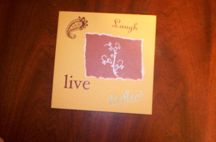 live, laugh and reflect card