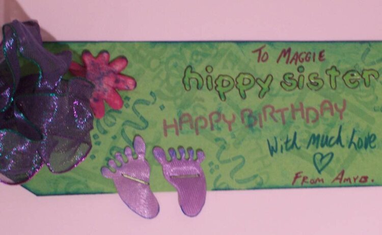 Birthday gift tag for my sister (detailed)