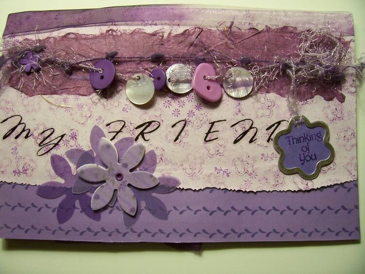 Cover of sympathy card for a dear friend