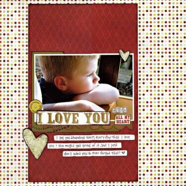 I Love You *My Scrapbook Nook Feb Kit*