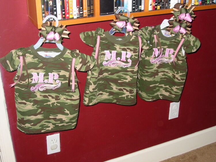 M.P. fan club girly camo t-shirts