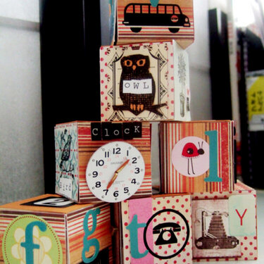Altered a to z wooden blocks