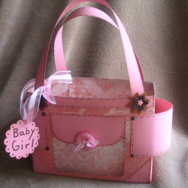 baby girl paper diaper bag