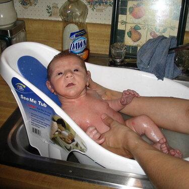 sean&#039;s first bath