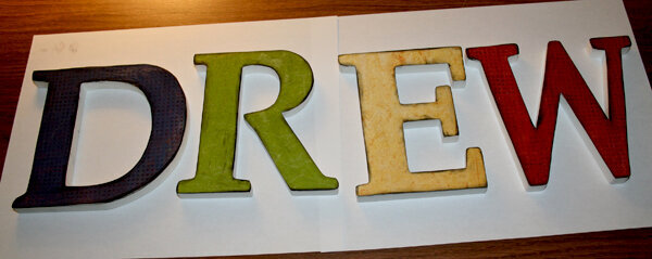 DREW - wooden letters