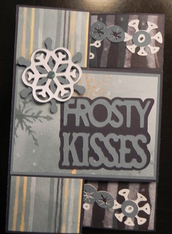 Tri -fold card Frosty Kisses (front)