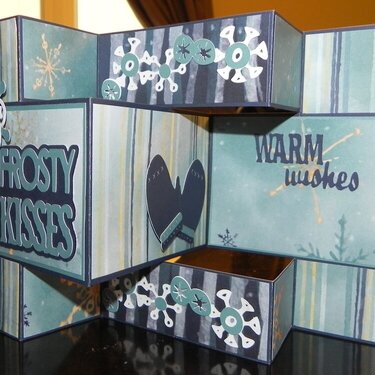 Tri -fold card Frosty Kisses (inside)