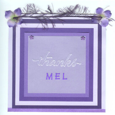 Thank You Card for Mel