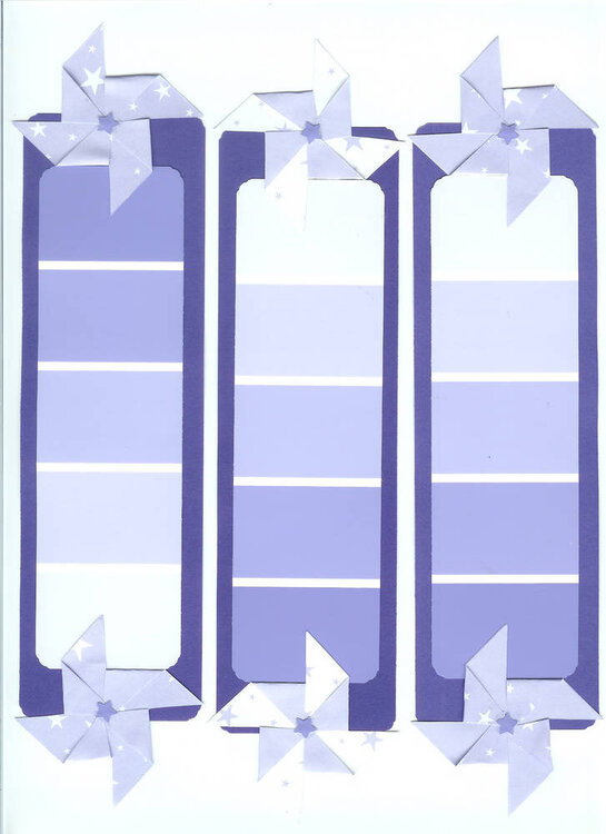 Paint Chip Borders Blue