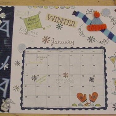 January Calendar Envelope
