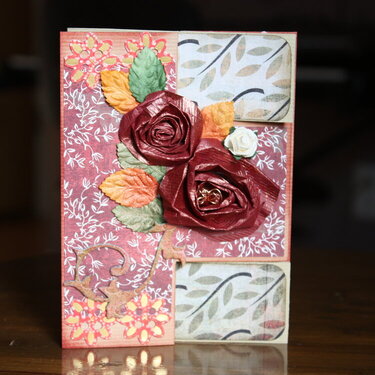tri fold card - front view