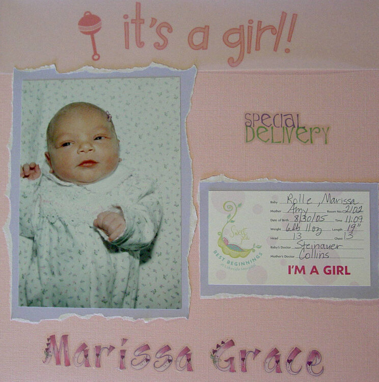 Birth Announcement Page