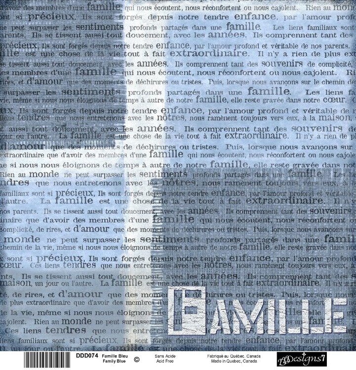 DDDesigns7 papers- Family,blue