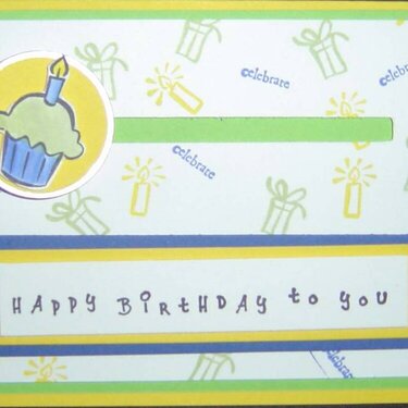Happy Birthday cupcake twirl card 1