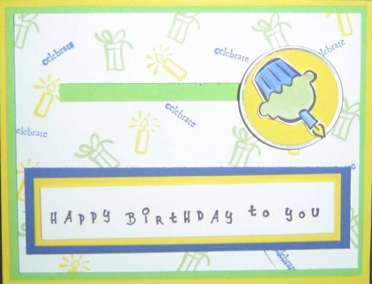 Happy Birthday cupcake twirl card 3