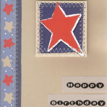 Star Happy Birthday Card