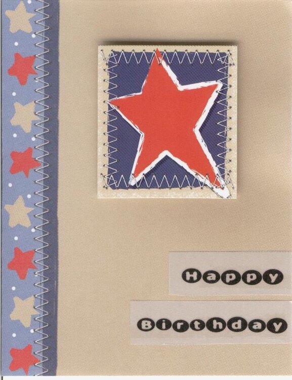 Star Happy Birthday Card