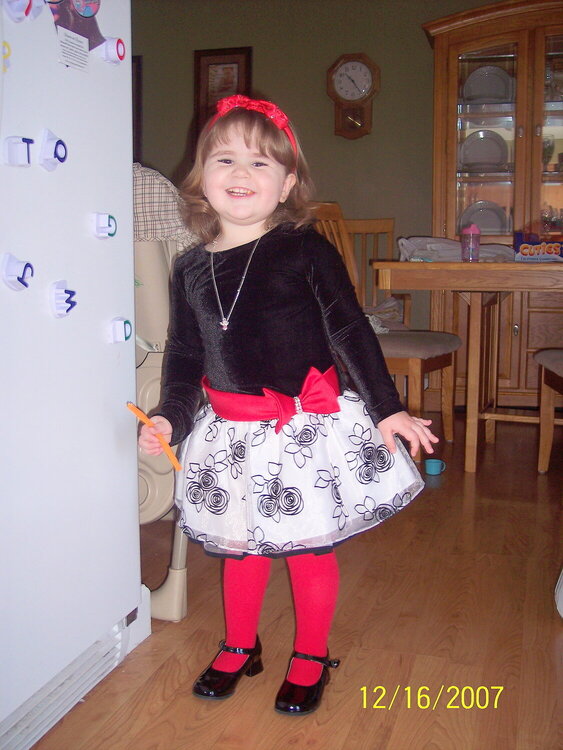 Makayla in her x-mas dress