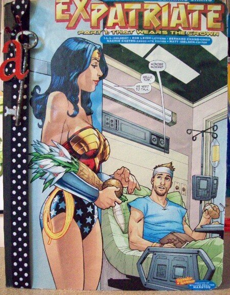 Altered Journal Composition Book Wonder Woman