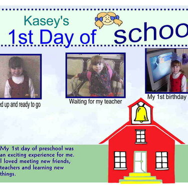 Kasey&#039;s 1st Day of school!!!!