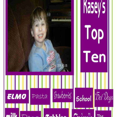 Kasey&#039;s Top Ten Favorites