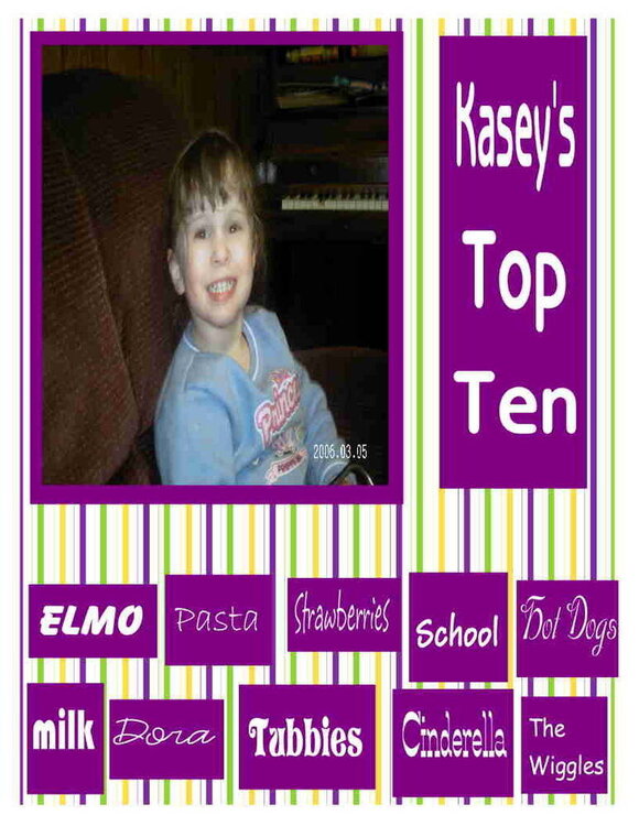 Kasey&#039;s Top Ten Favorites