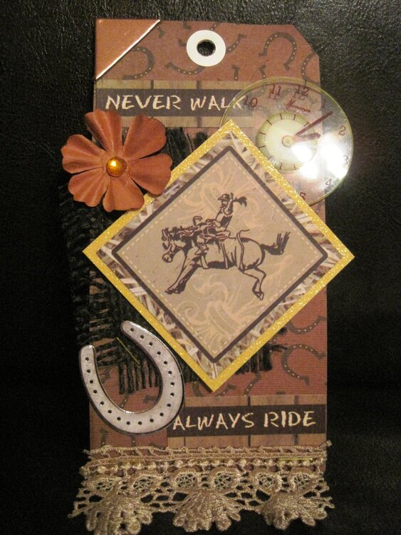 Never Walk, Always Ride Tag