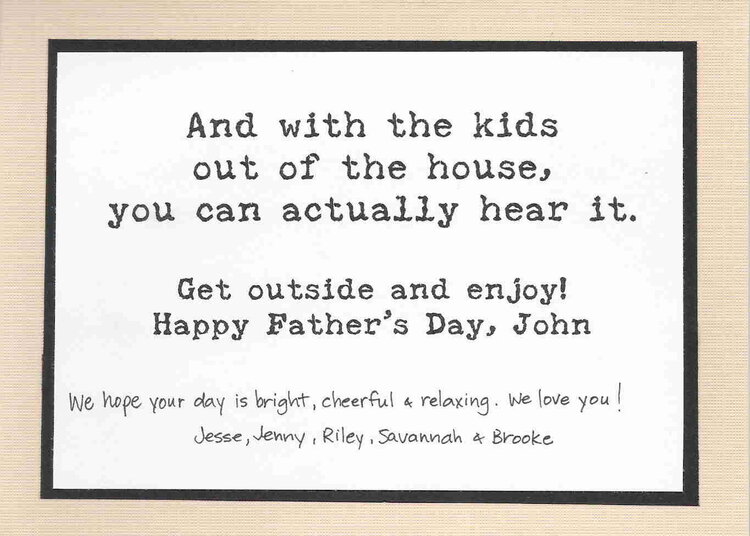 Father&#039;s Day Card - Inside Message