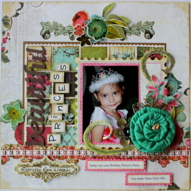 Beautiful Princess-My Creative Scrapbook-Prima Madeline Collection