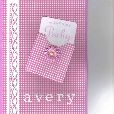Welcome Baby Card for Avery