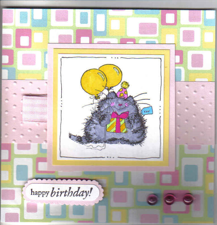 Balloons and Kitty - Happy Birthday
