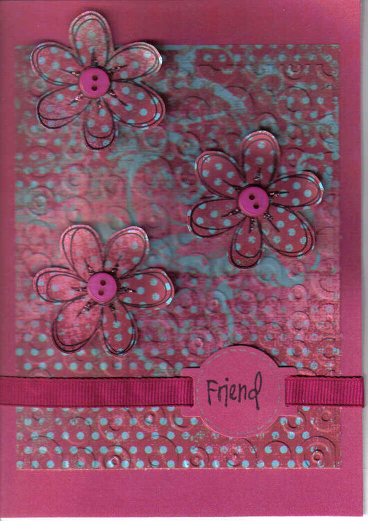 Flower Cut Out card - Friend