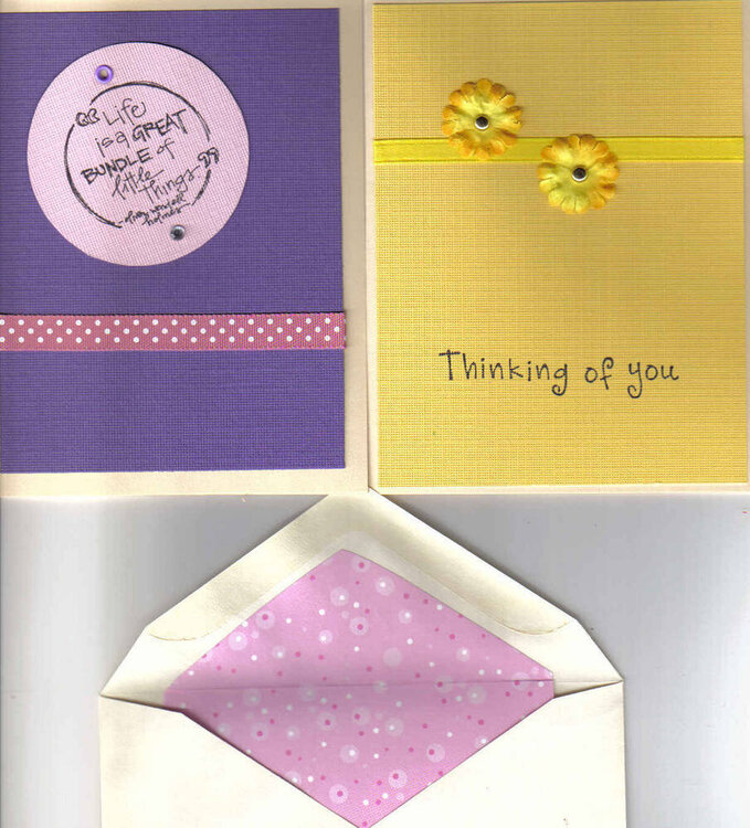 Handmade NoteCards W/Fancy Envelopes