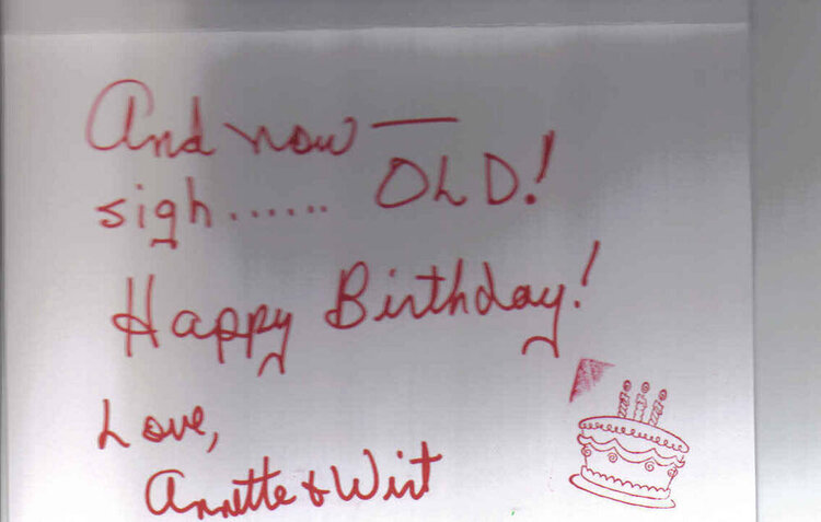 Inside of Birthday Card for my Son-In-Law&#039;s 40th Birthday