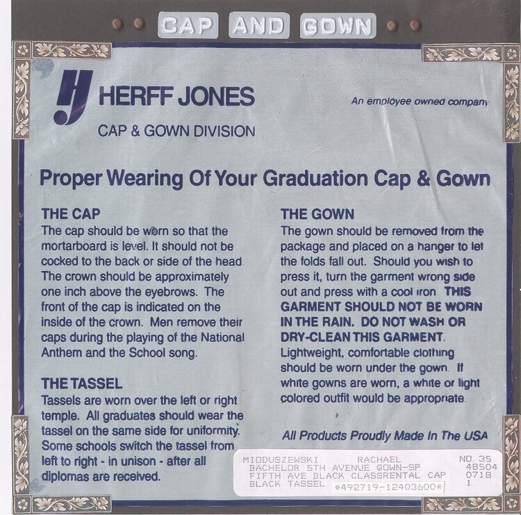 Cap and gown