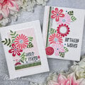 Funky flowers card duo