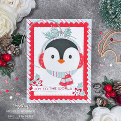 Whimsical Penguin Christmas card