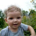 Baby in a Flower Garden